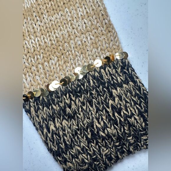 VINTAGE Carducci Women’s Large 80’s Fur Sequin Chunky Knit Wool Mob Wife Sweater - Picture 5 of 11